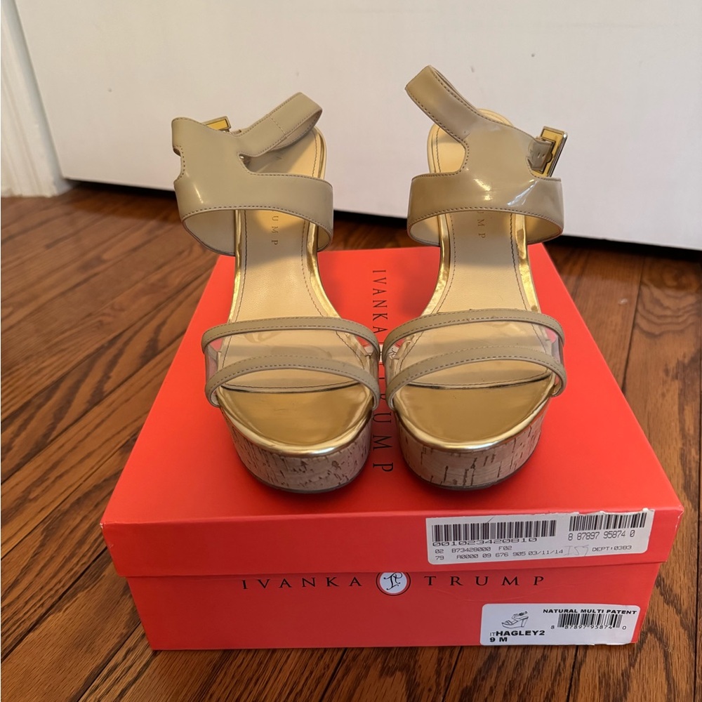 Ivanka Trump Tan Platform Wedges